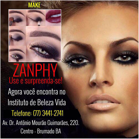 Zanphy Cosméticos pode ser adquirida no Instituto de Beleza Vida em Brumado