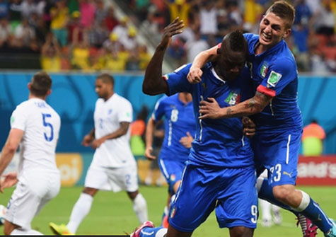 Copa 2014: Itália vence Inglaterra por 2 a 1 na Arena em Manaus