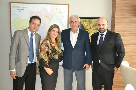 Ivana Bastos e dirigentes da Bahiafarma se reúnem com senador Otto Alencar
