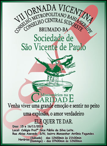 VII Jornada Vicentina será realizada em Brumado