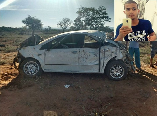 Jovem de Lagoa Real perde a vida em acidente de carro na BA-940