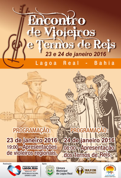 Prefeitura de Lagoa Real realizará o tradicional Festival de Reis