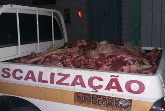 Grande quantidade de carne clandestina é apreendida em Livramento de Nossa Senhora