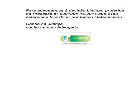 Livramento: Site tem de retirar do ar conteúdo calunioso contra prefeito por decisão judicial