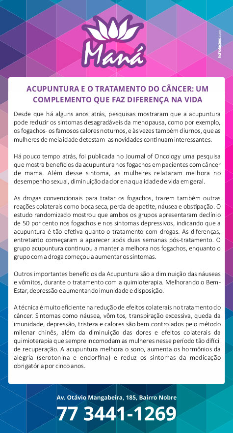 Acupuntura e o tratamento do câncer: um complemento que faz a diferença na vida