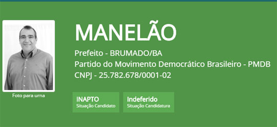 Eleições 2016: Manelão tem candidatura indeferida pela Justiça Eleitoral em Brumado