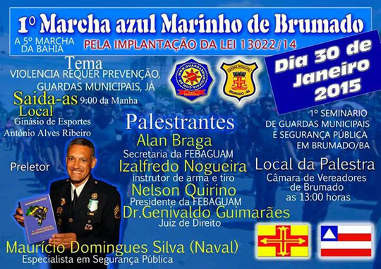 Brumado: 1ª Marcha Azul Marinho de Brumado acontece dia 30