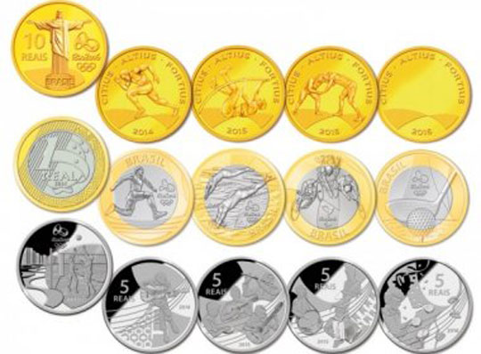 Novo conjunto de moedas comemorativas da Olimpíada é lançado