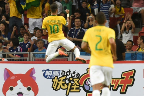 Neymar faz 4 gols, e Brasil goleia Japão