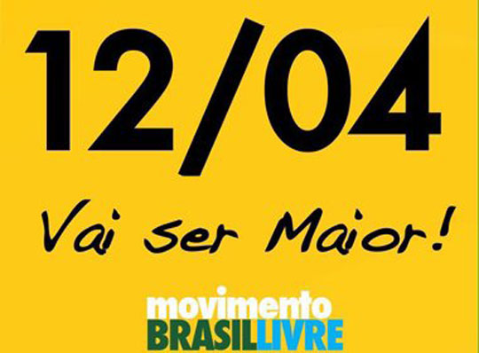Movimento planeja nova manifestação contra governo Dilma em abril