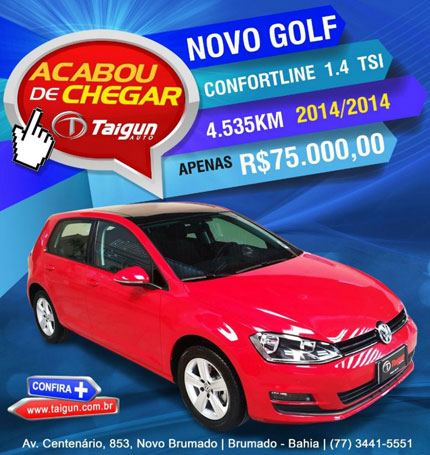 Acaba de chegar na Taigun Auto - Novo Golf 1.4 TSI