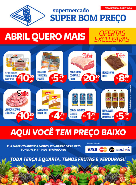 Confira as ofertas no Supermercado Super Bom Preço