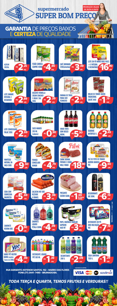 Confira as novas ofertas no Supermercado Super Bom Preço