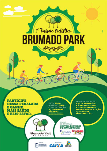 1º Passeio Ciclístico Brumado Park acontece no dia 23 de outubro