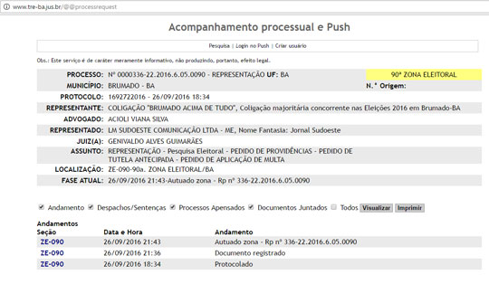 Eleições 2016: Coligações representam para suspender divulgação de pesquisas em Brumado