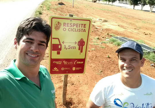 Rodovias de acesso ao município de Brumado recebem sinalização pedindo respeito aos ciclistas