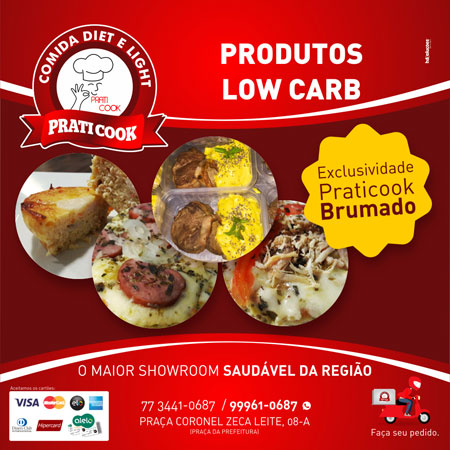 Praticook Brumado conta com linha exclusiva de produtos low carb