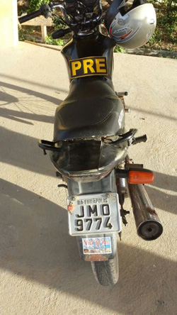 Tanhaçu: PRE recupera motocicleta roubada