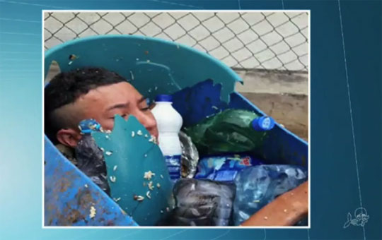 Preso tenta fugir escondido dentro de tambor de lixo no Ceará