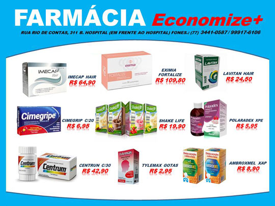 Confira as promoções na Farmácia Economize +