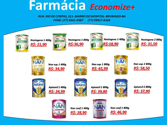 Confira os preços de produtos na Farmácia Economize+
