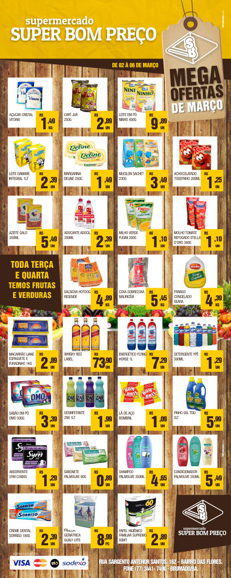 Confira as promoções desta semana no Supermercado Super Bom Preço