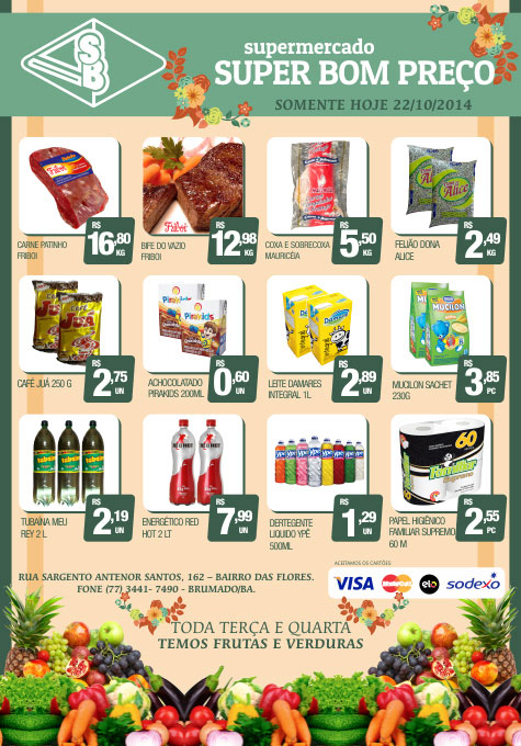 Brumado: Confira as promoções desta quarta (22) do Supermercado Super Bom Preço