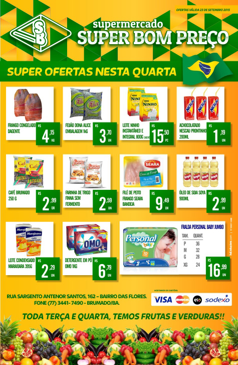 Brumado: Confira as promoções desta quarta (23) no Supermercado Super Bom Preço