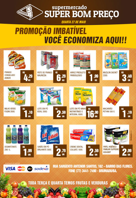 Brumado: Confira as promoções desta quarta (27) no Supermercado Super Bom Preço