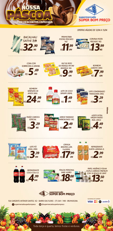 Confira as promoções no Supermercado Super Bom Preço