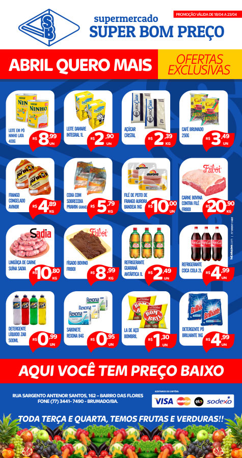 Confira as ofertas no Supermercado Super Bom Preço