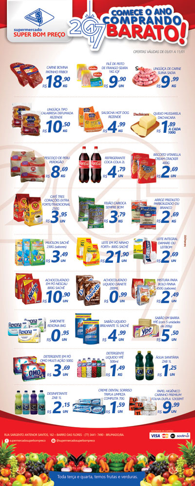 Confira as promoções no Supermercado Super Bom Preço