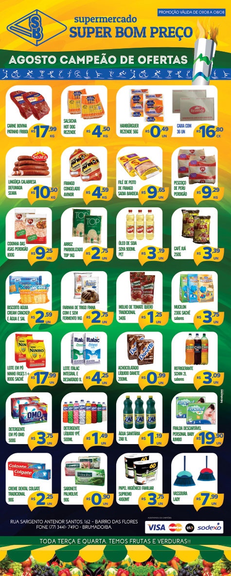 Confira as promoções no Supermercado Super Bom Preço