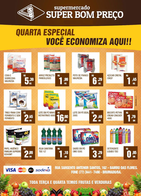 Brumado: Confira as promoções do Supermercado Super Bom Preço desta quarta (20)