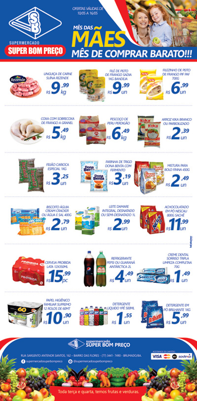 Confira as promoções no Supermercado Super Bom Preço