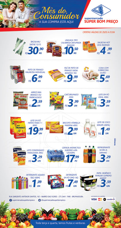 Confira as promoções no Supermercado Super Bom Preço