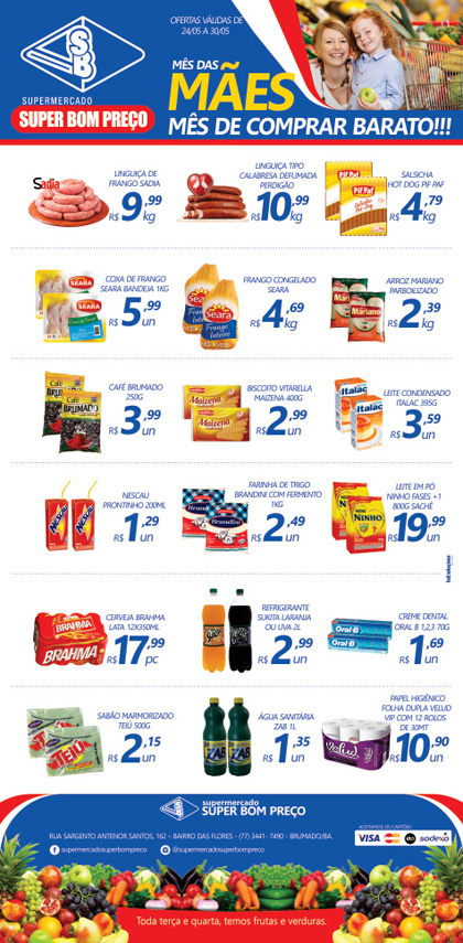 Confira as promoções no Supermercado Super Bom Preço