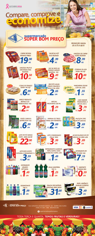 Confira as promoções no Supermercado Super Bom Preço