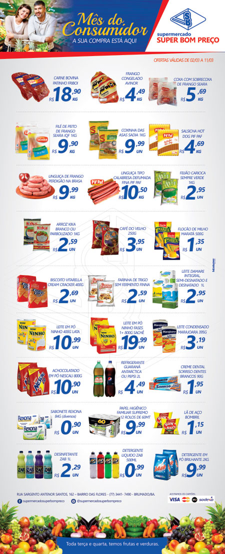 Confira as promoções da semana no Arraiá de Preços baixos no Supermercado Super Bom Preço