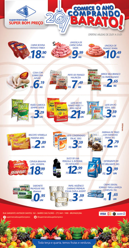 Confira as promoções no Supermercado Super Bom Preço