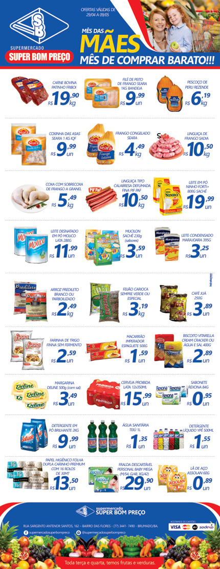 Confira as promoções no Supermercado Super Bom Preço