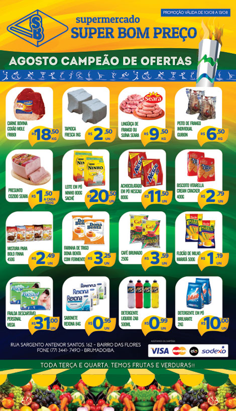 Confira as promoções no Supermercado Super Bom Preço