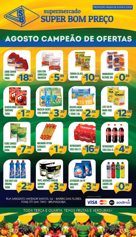 Confira as promoções no Supermercado Super Bom Preço