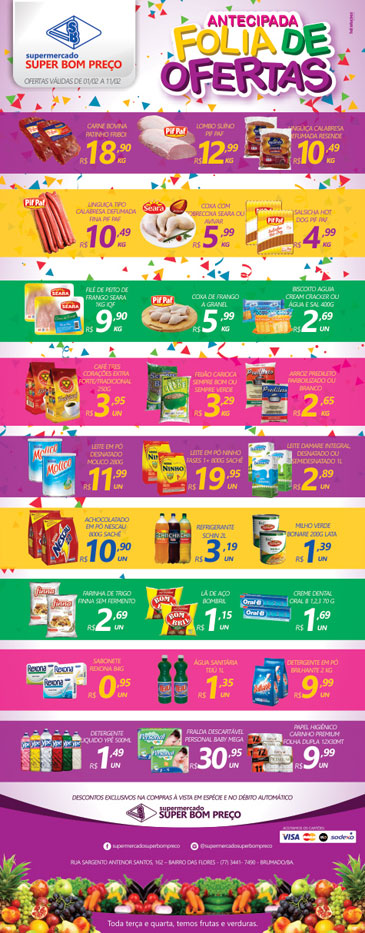 Confira as promoções no Supermercado Super Bom Preço