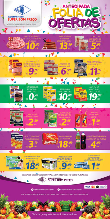 Confira as promoções da semana no Supermercado Super Bom Preço