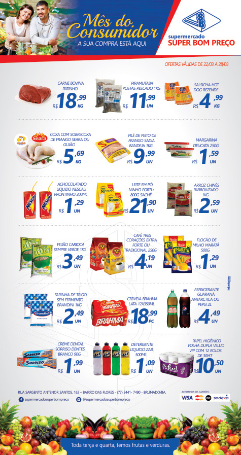 Confira as promoções no Supermercado Super Bom Preço