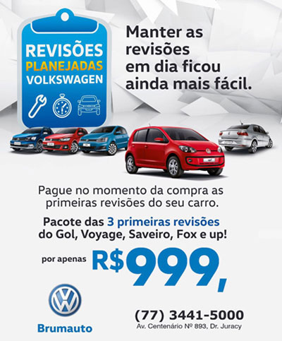 Confira o pacote de revisões planejadas da Volkswagen na Brumauto