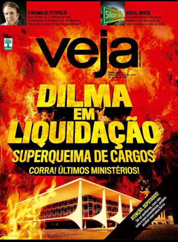 Capa da Veja diz que Dilma faz saldão de cargos para salvar governo do impeachment