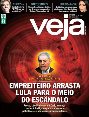 Revista Veja: Empreiteiro arrasta Lula para o meio do escândalo da Petrobras