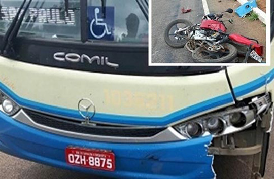 Rio de Contas: Motociclista morre após colidir violentamente com ônibus da Novo Horizonte